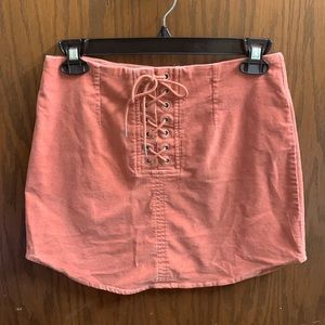 Pink corduroy skirt, size S